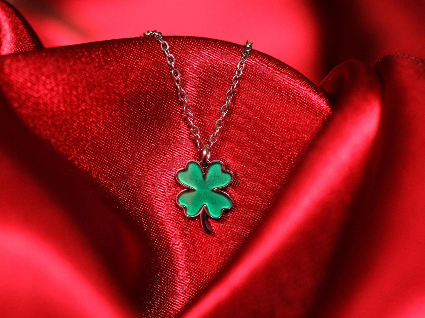 Ατσάλινο Κολιέ Lucky Clover