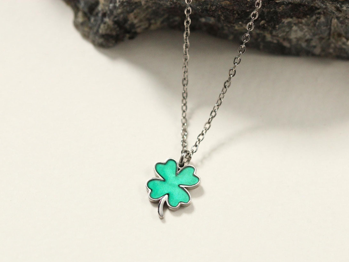 Ατσάλινο Κολιέ Lucky Clover