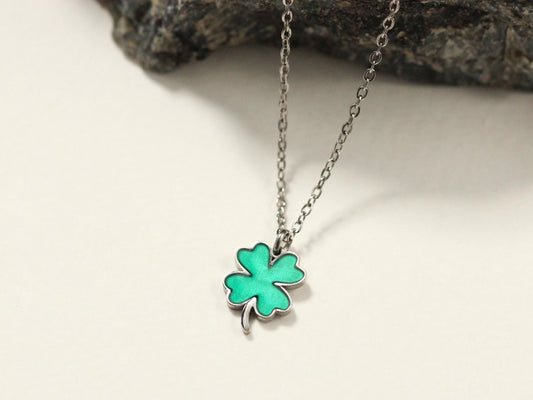 Ατσάλινο Κολιέ Lucky Clover