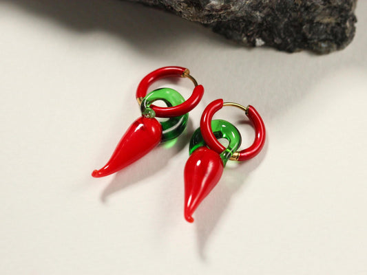 Chilli Pepper Ατσάλινα Σκουλαρίκια